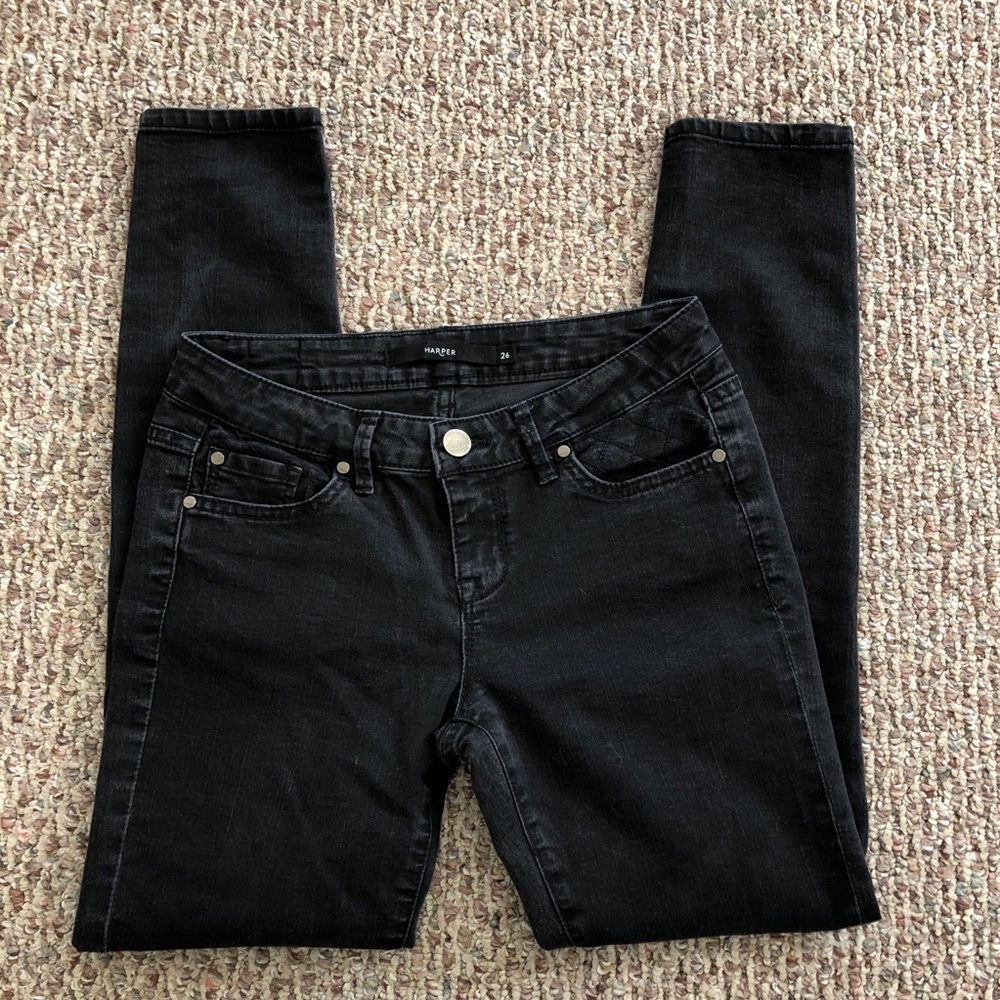HARPER skinny black jeans